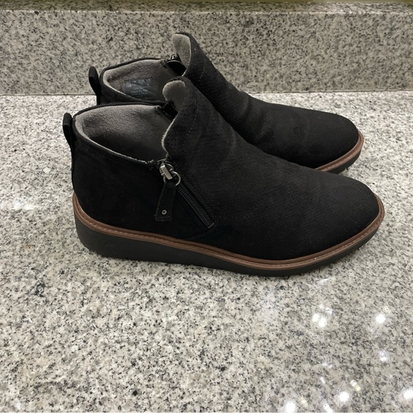 Womens Dr Scholls Black Suede Ankle Boots Size 10 - Picture 3 of 5